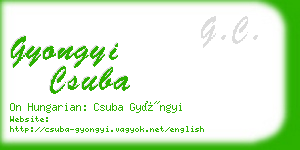 gyongyi csuba business card